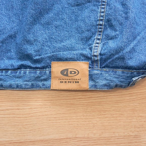 International Denim Men's Reversible Denim Nylon Jacket, Size L. Made in Macau - Picture 6 of 10
